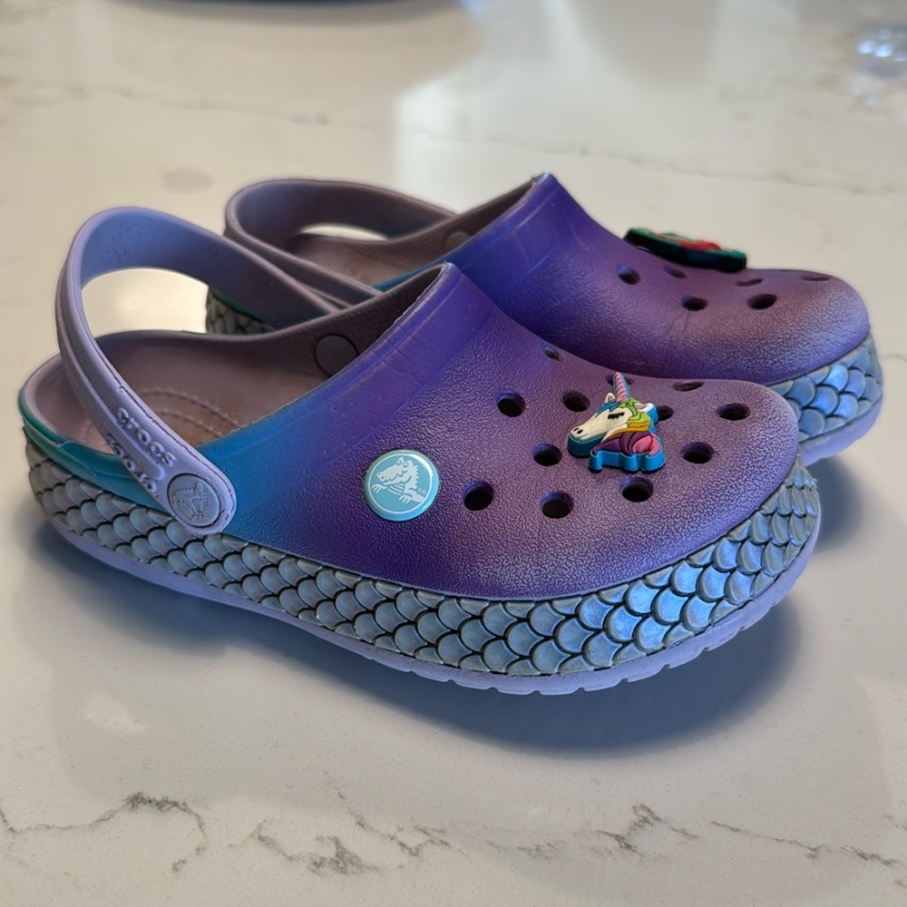 Mermaid ombré crocs